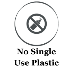 A no single use plastic signDescription automatically generated
